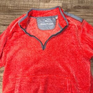 Tommy Bahama Vibrant Red Quarter-Zip Pullover